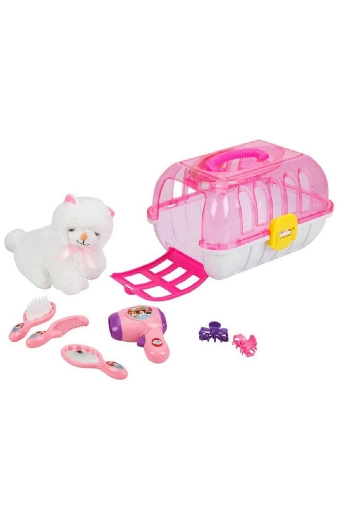 FTT SHOPPING MARKET Nessiworld Oyuncak Çantalı Peluş Kedi Kuaför Seti