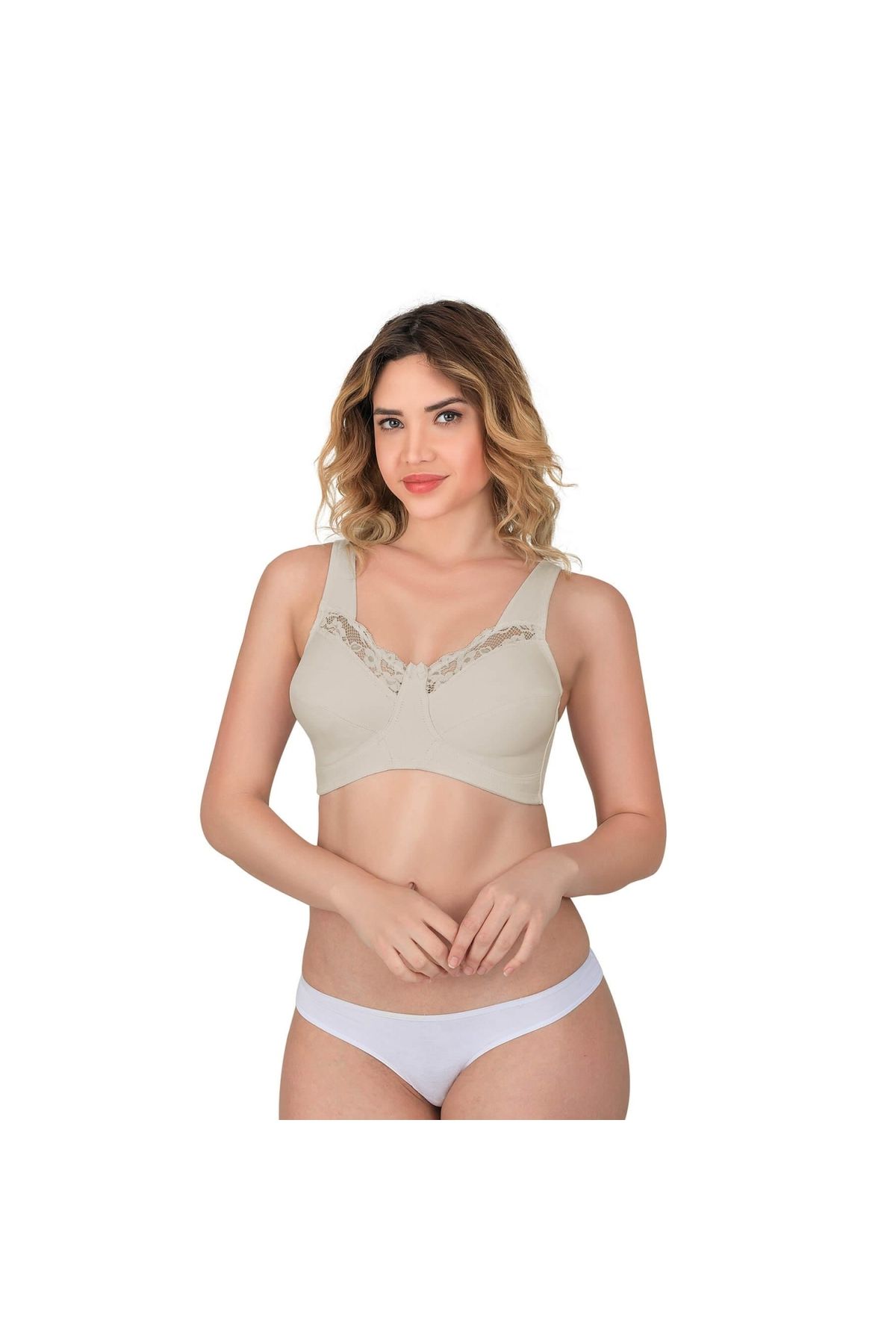 Marsilyan MODLİVE TEN MI Emay 181 B Dantelli Toparlayıcı Cotton Sütyen