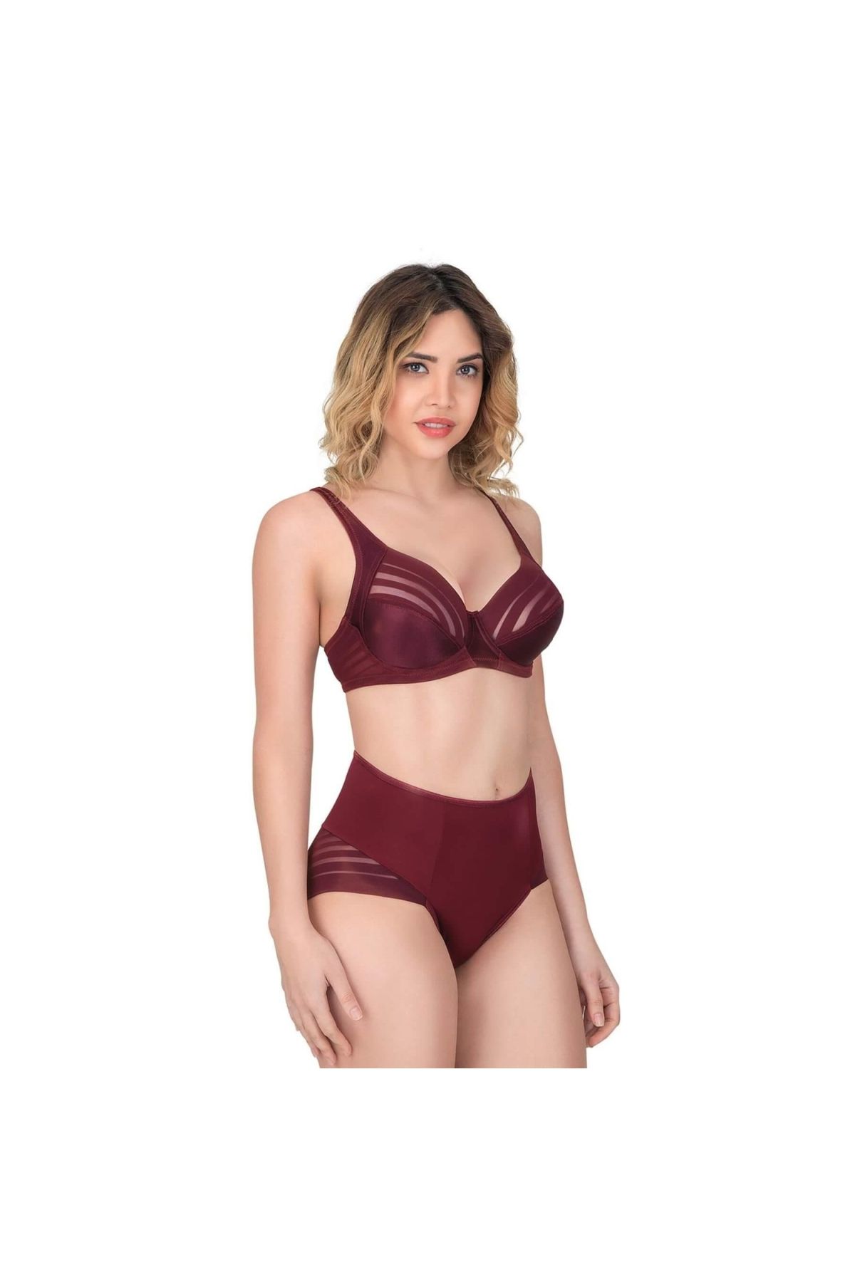 Marsilyan MODLİVE BORDO MI Emay 177 B Toparlayıcı Sütyen Takım