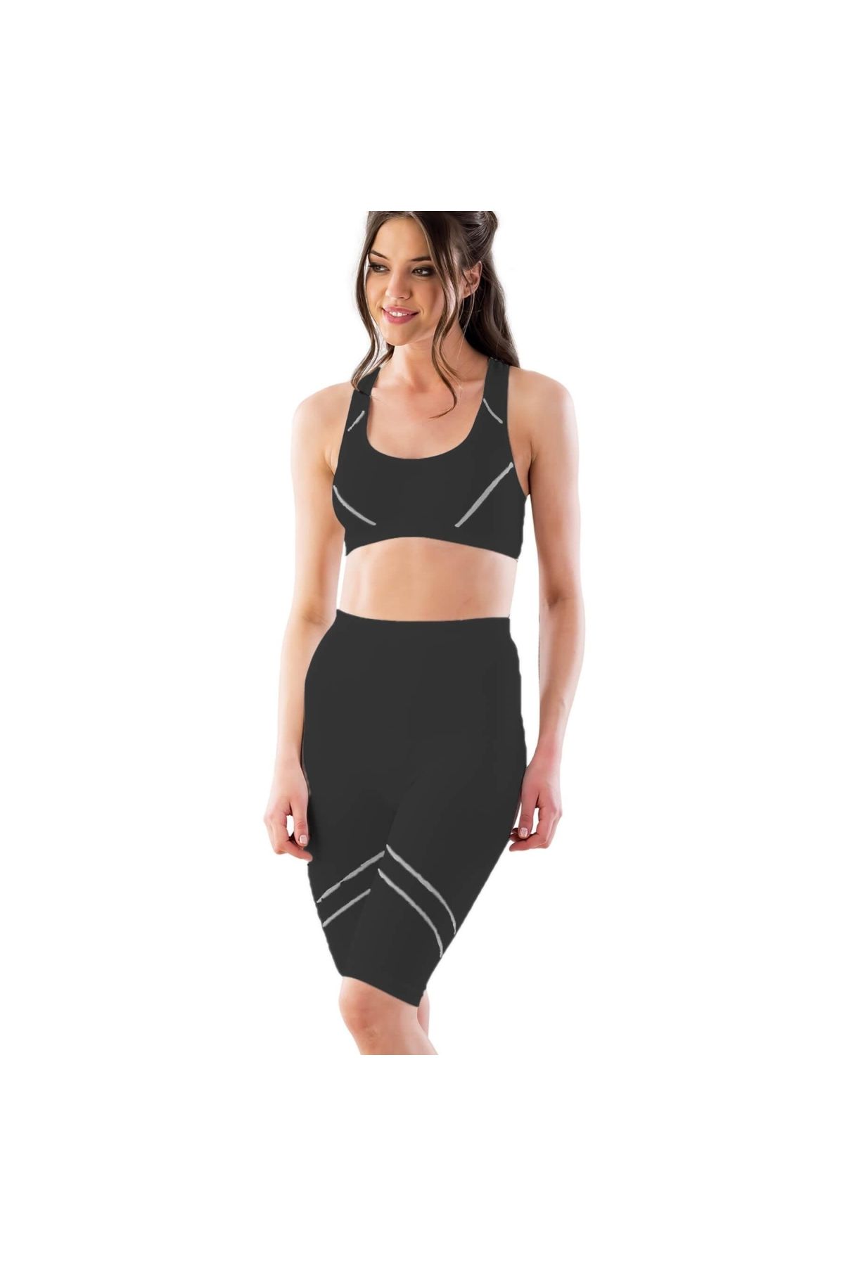Marsilyan MODLİVE SİYAH-GRİ MI Emay 3850 Soft Büstiyer Takım