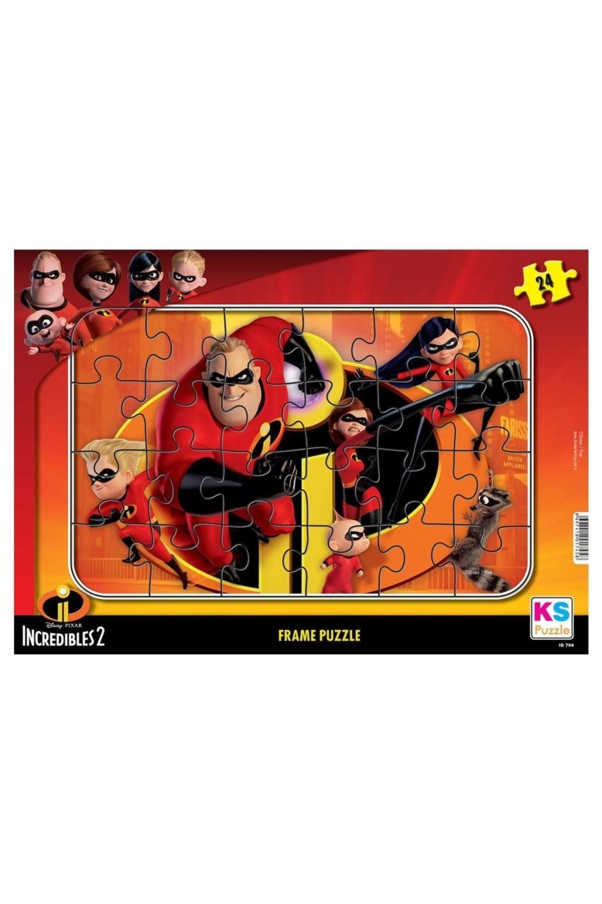 FTT SHOPPING MARKET Nessiworld INC 704 Incredibles 2 Frame Puzzle 24 Parça