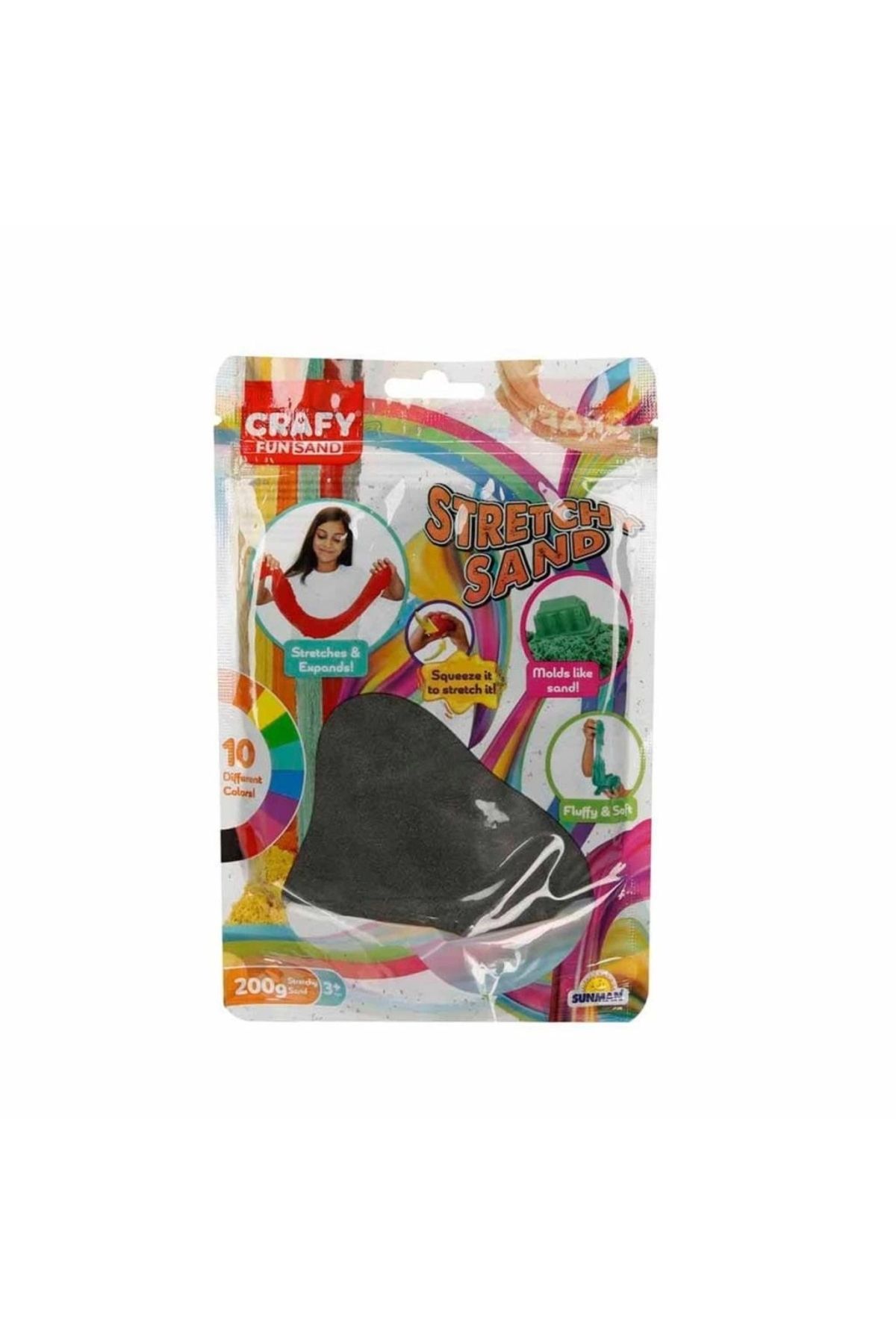 FTT SHOPPING MARKET Nessiworld 3607 Crafy Streç Oyun Kumu Siyah 200 g -Sunman