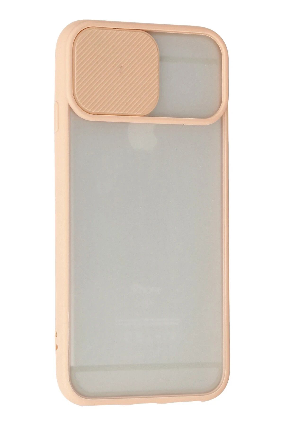 NewFace iPhone 6 Kılıf Palm Buzlu Kamera Sürgülü Silikon - Pembe SVLRS