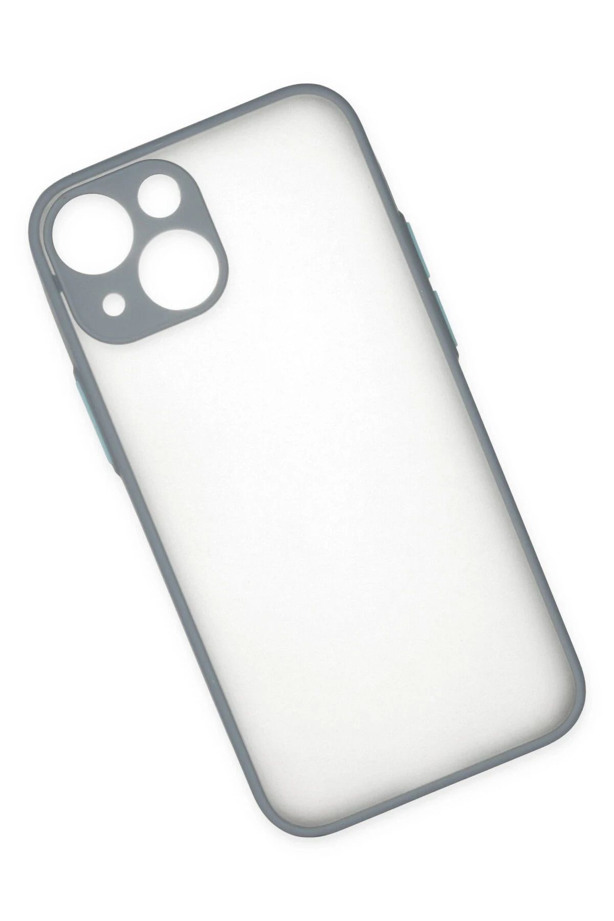 NewFace iPhone 15 Plus Kılıf Montreal Silikon Kapak - Gri SVLRS