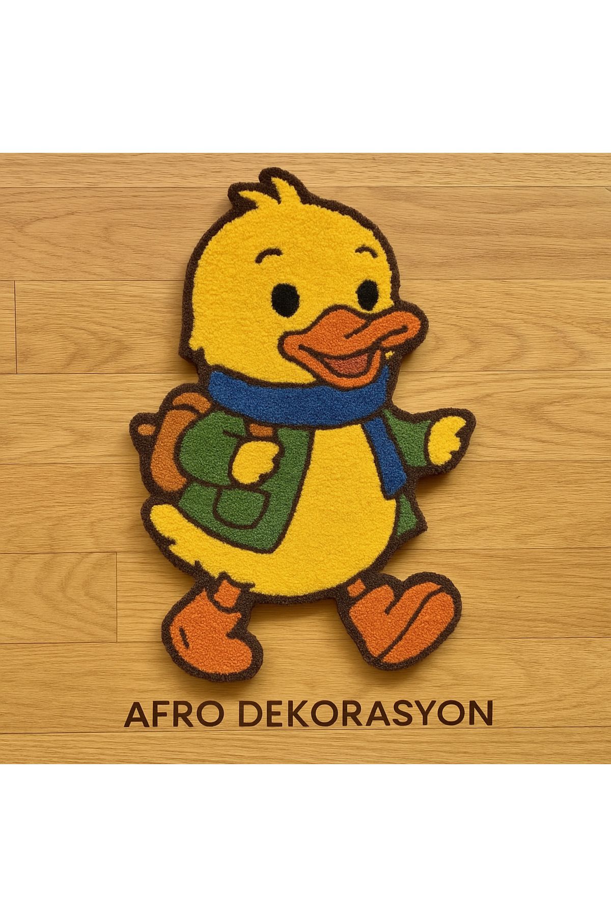 Afro Dekorasyon Ördek Bohem Tarzı Halı – El Yapımı, Tüylü Yumuşak Halı
