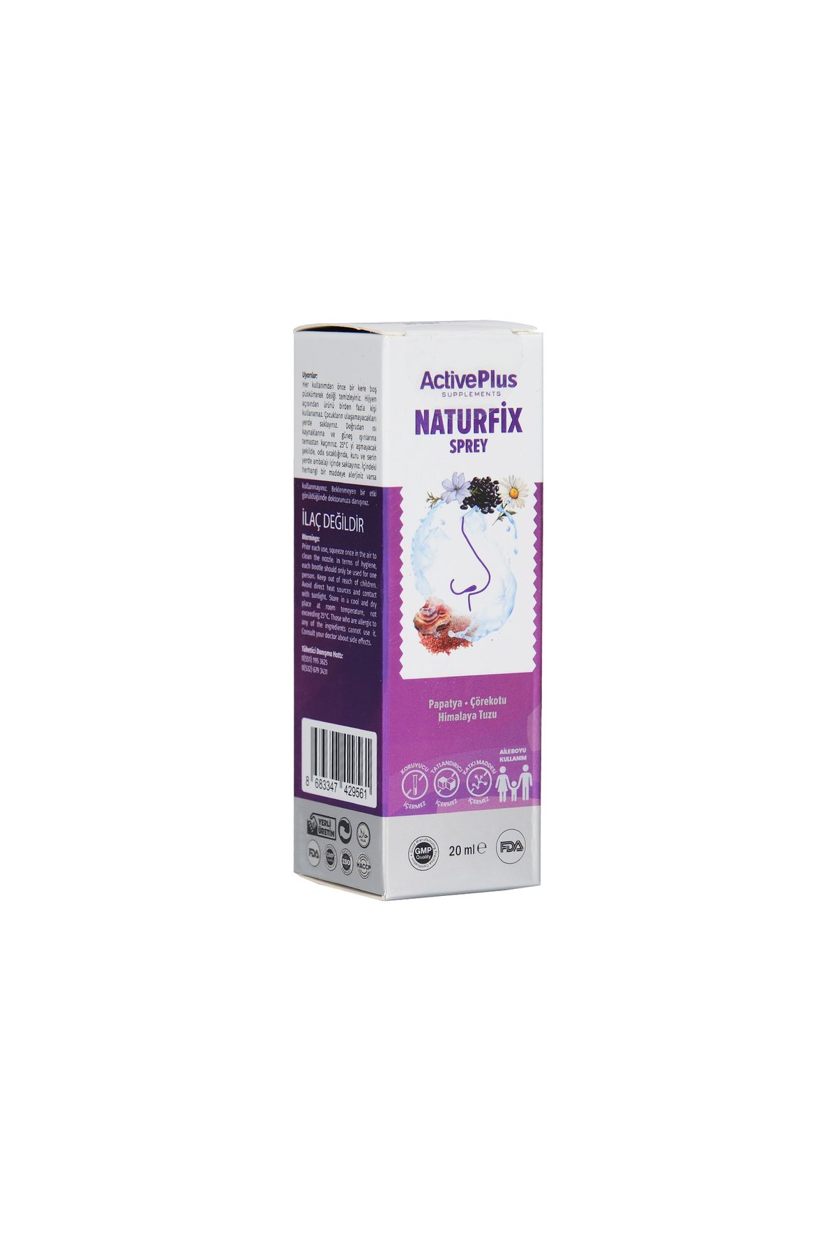 ActiveBee Supplements Actıve Plus Naturfıx Burun Spry.