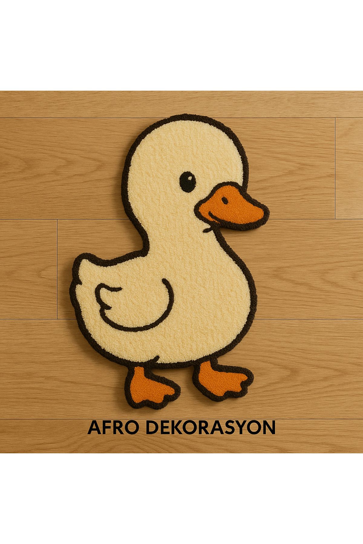 Afro Dekorasyon Ördek Bohem Tarzı Halı – El Yapımı, Tüylü Yumuşak Halı