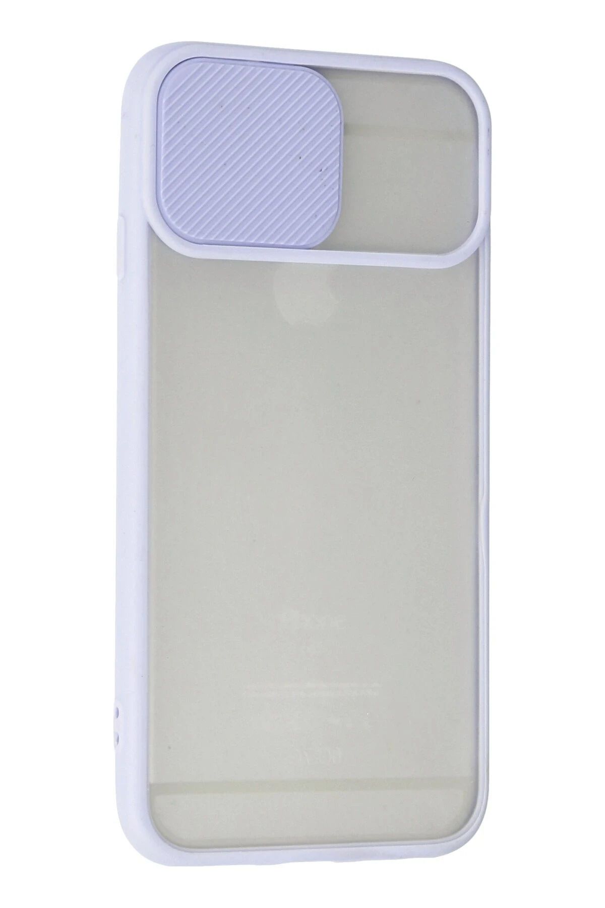 NewFace iPhone 6 Kılıf Palm Buzlu Kamera Sürgülü Silikon - Lila SVLRS