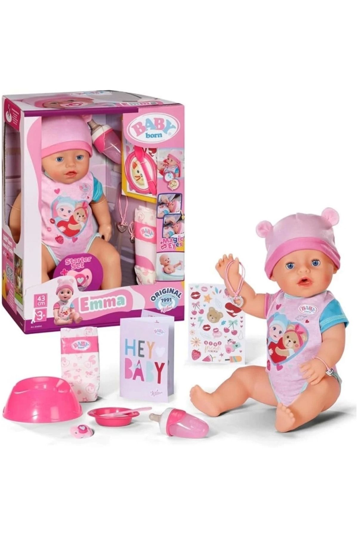 FTT SHOPPING MARKET Nessiworld Baby Born Emma Bebeği 43 cm