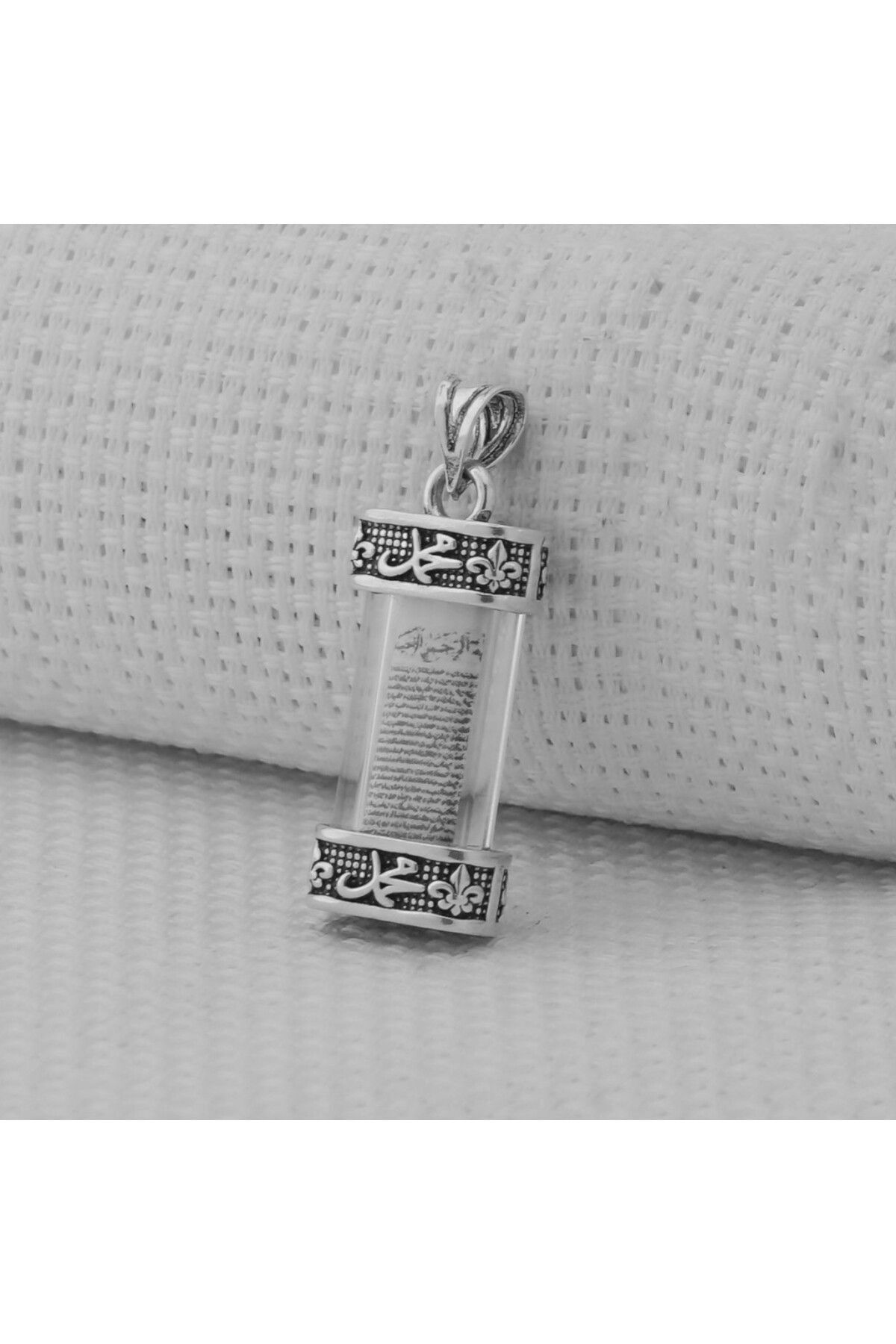MODA925 925 Ayar Gümüş Cevşeni Kebir Dualı Hz. Muhammed(S.A.V) Yazılı Cevşen Kolye