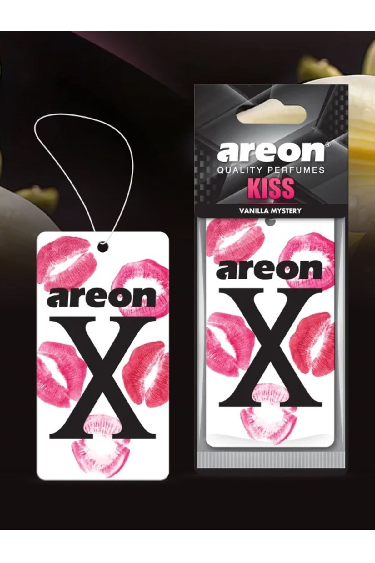 Areon NOVA PETROL BEYAZ ÖPÜCÜKLÜ KISS VANİLLA MYSTERY KALİTELİ ARAÇ KOKUSU