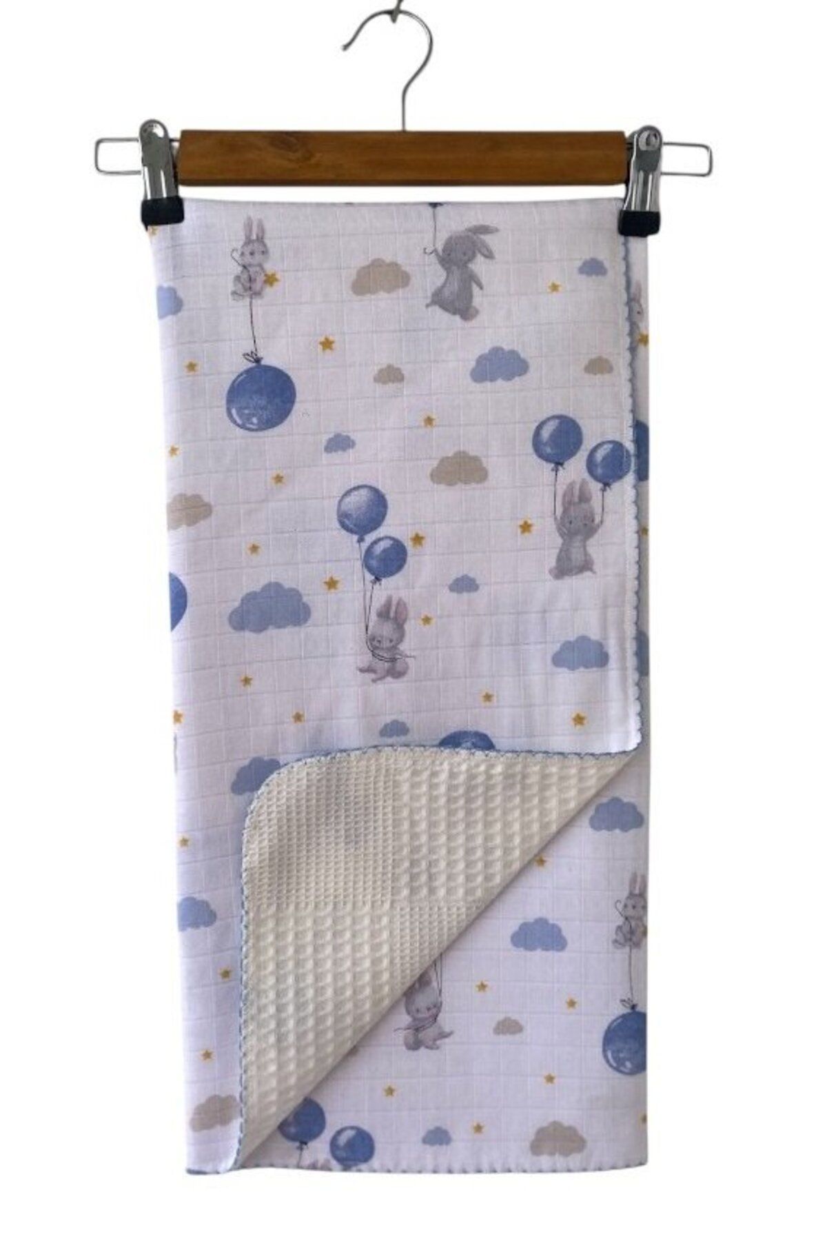 bipamuk 100x100 cm Müslin Pikeli Bebek Battaniyesi | %100 Pamuk, Hediyelik