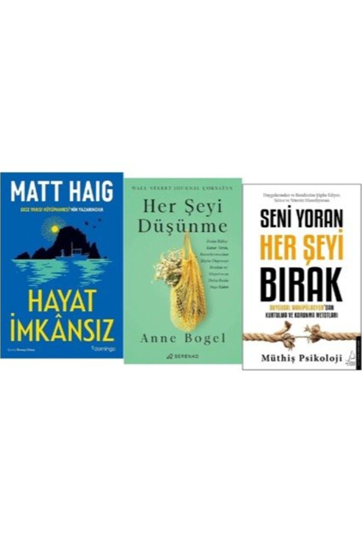 Destek Yayınları hayat imkansiz + herseyi dusunme + seni yoran her seyi birak = 3 set