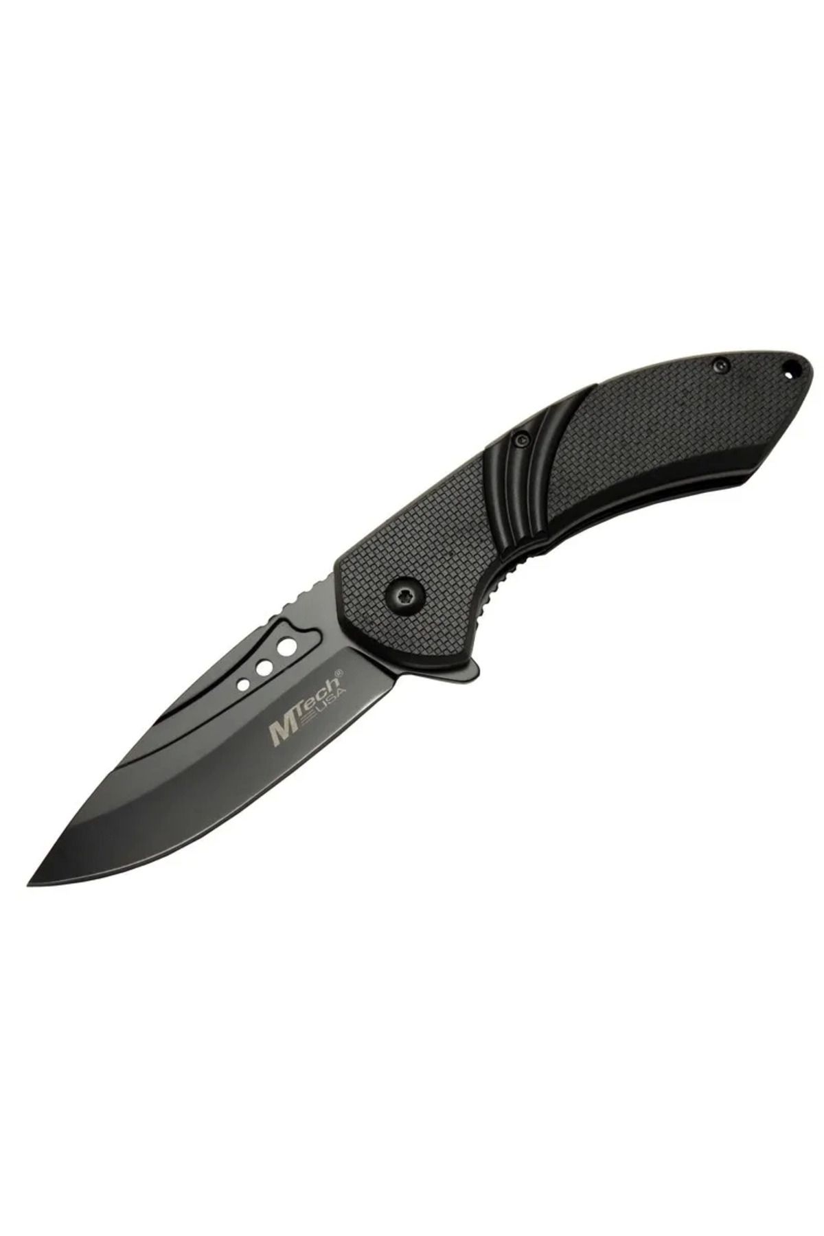 Belle Fusion 4212 Siyah Kamp Çakı 20cm- Yarı Otomatik, Kemerlikli, Oluklu