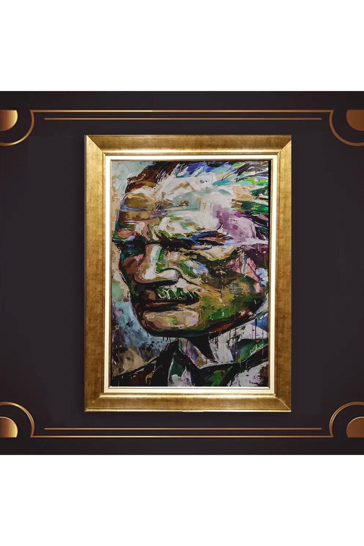 giyense ÖZEL TASARIM ÇERÇEVELİ PASPARTULU ATATÜRK TABLO A645