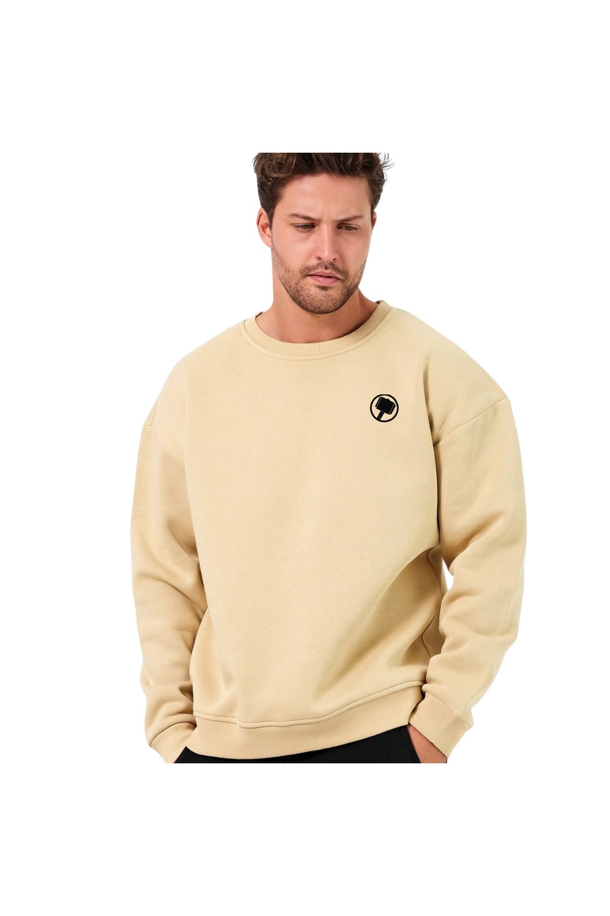 ChapellaSocks Thor Desen Nakışlı Unisex Sweatshirt- %100 Pamuk ve Rahat!