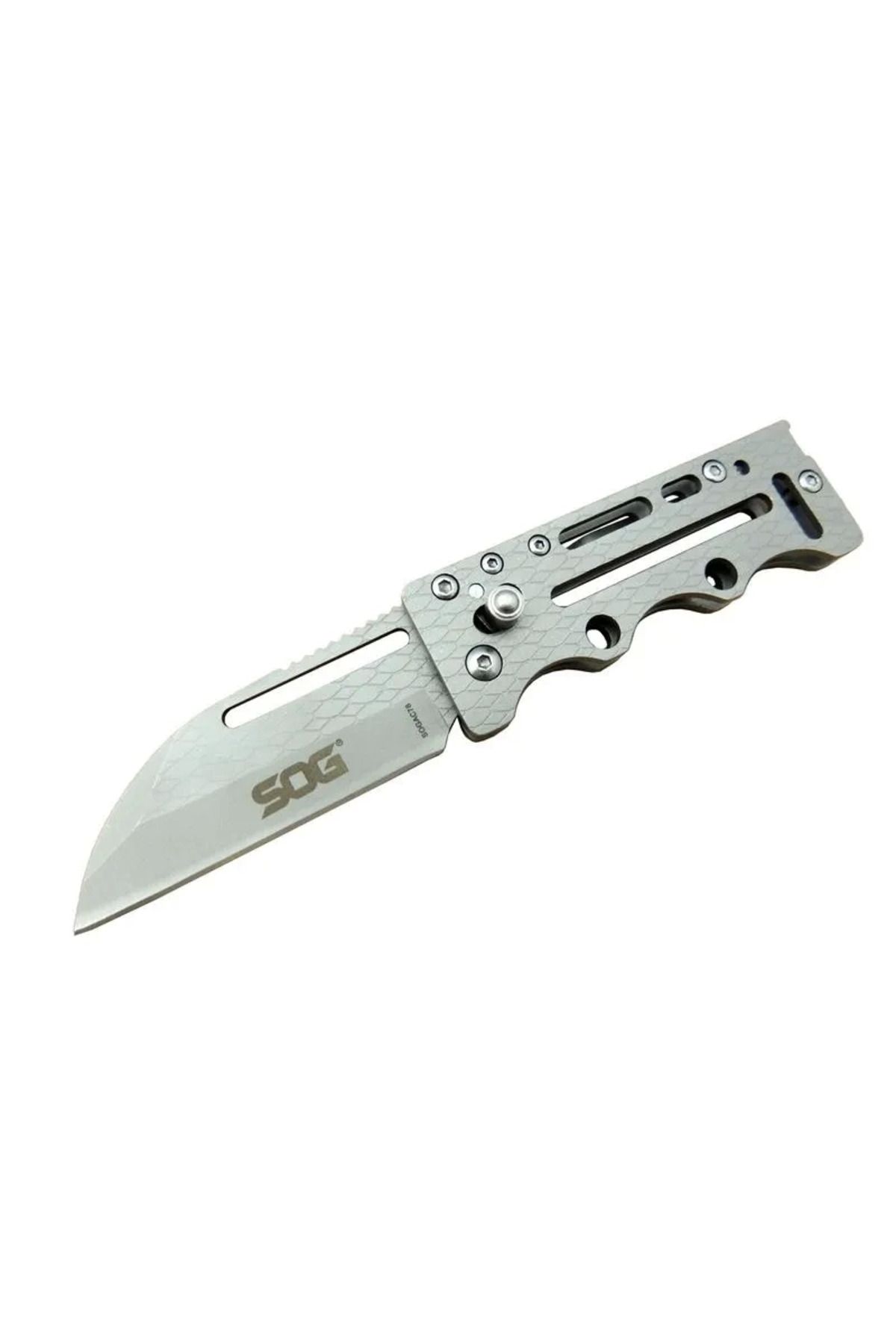 Belle Fusion Sog Ac78 Gri Yaprak Kamp Çakı 14,5 Cm - Metal Sap, Kılıflı