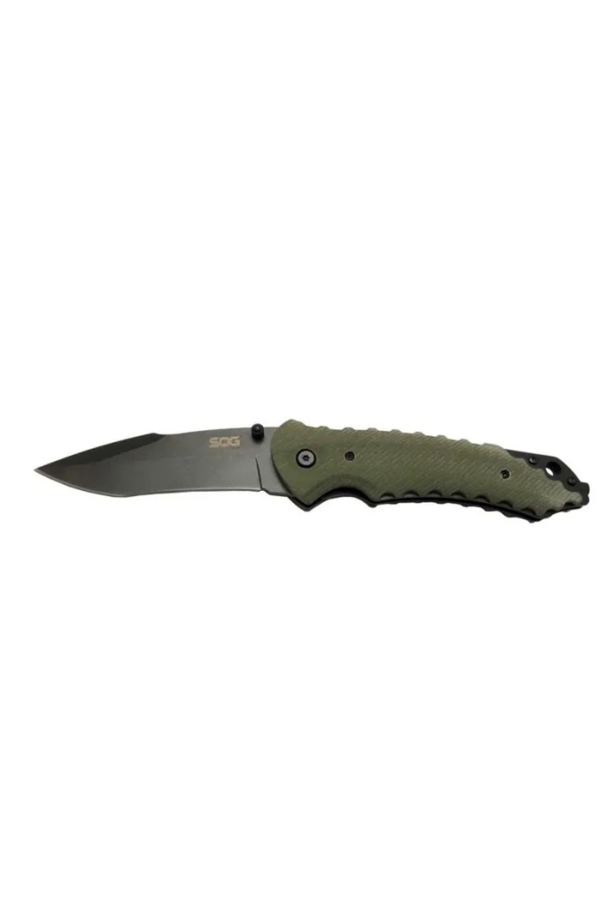 Belle Fusion Kiku Çakı Haki 22 Cm Deri Kılıf , Kemerlikli