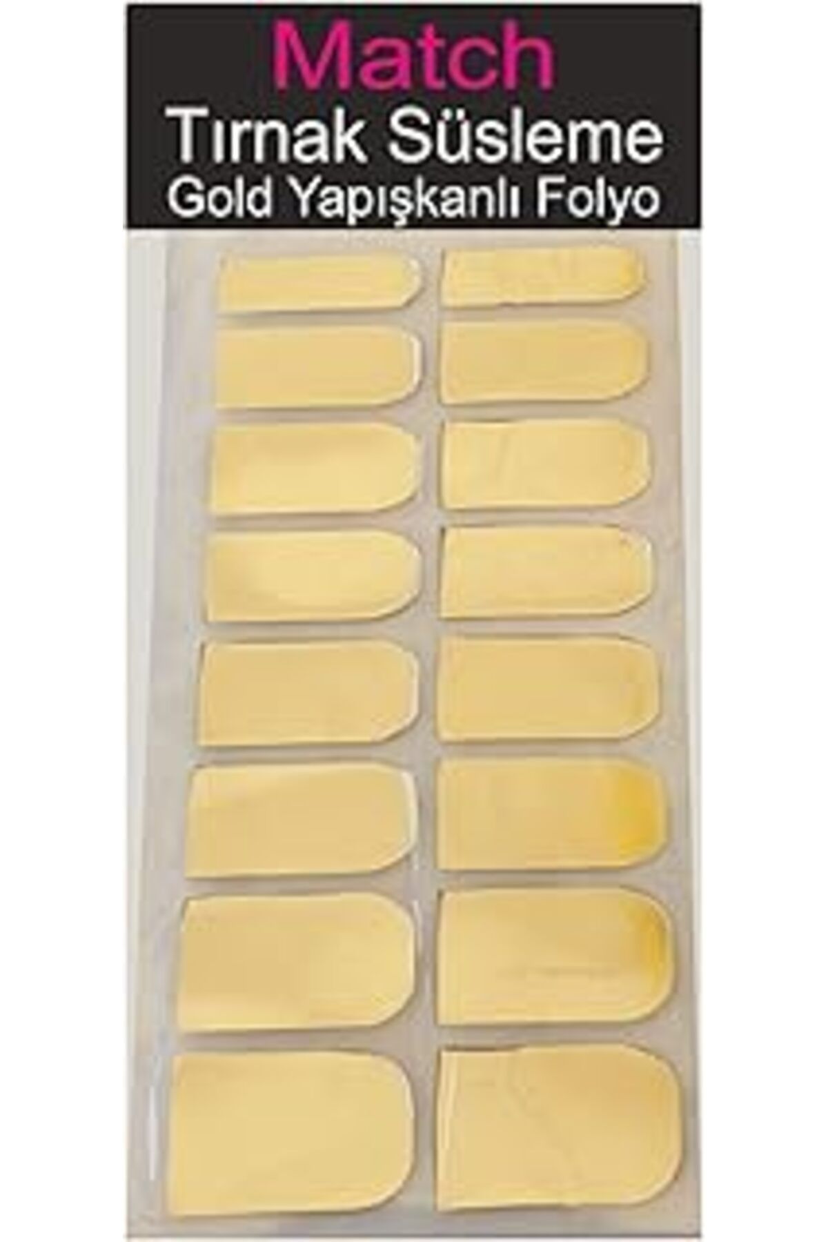 Mu Art Match Metalik Tırnak Folyosu, Metalik Gold 1 Paket (1 X 1 Adet)