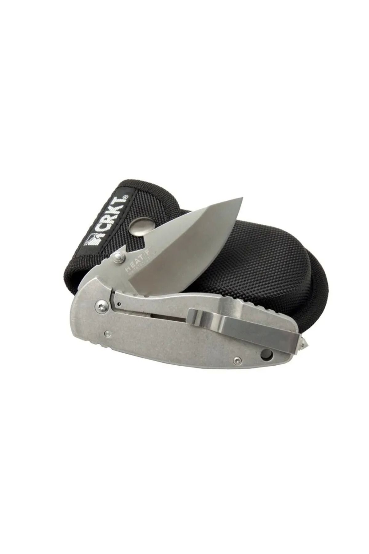 Belle Fusion Crkt 3329 Bk Heat Kamp Çakı 18cm - Metal Sap, Kılıflı, Açacaklı, Perçinli