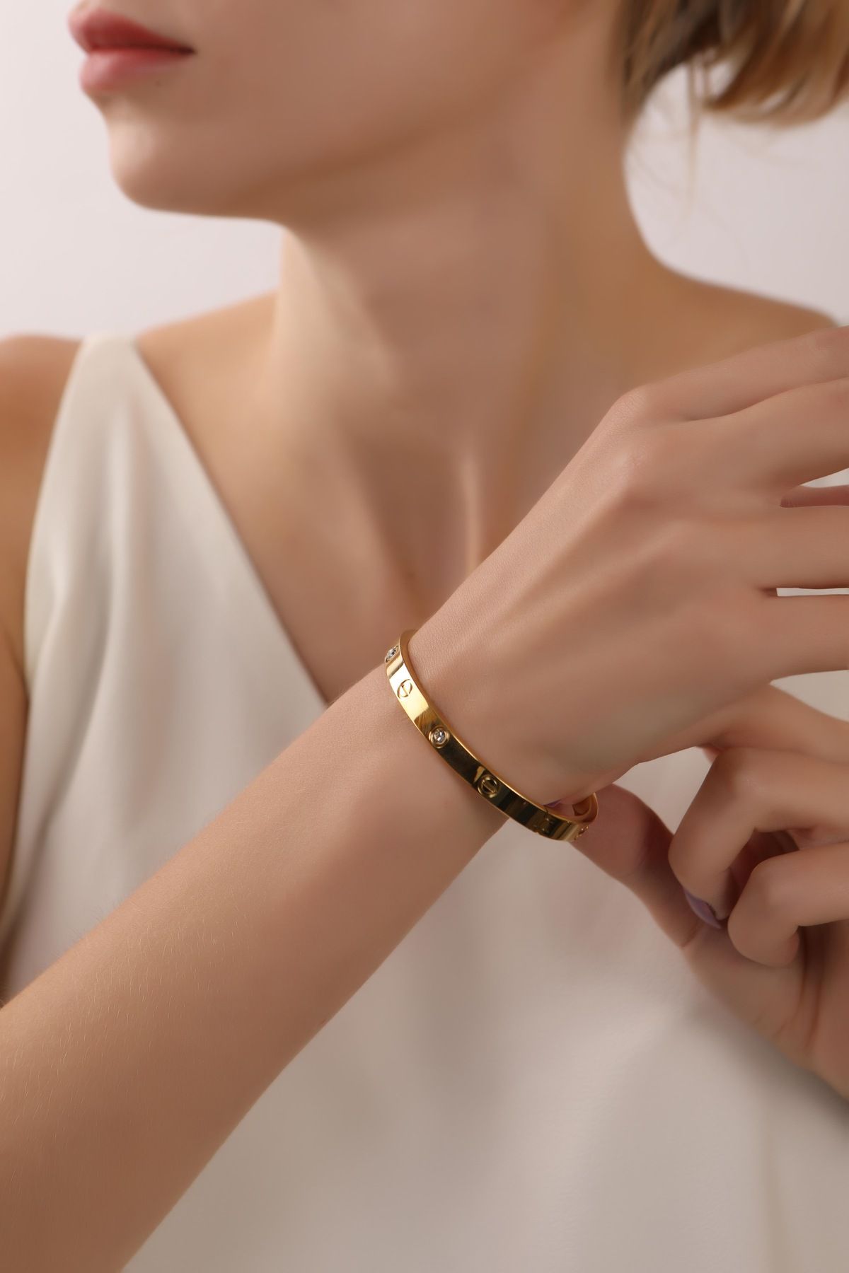 Vitastyle Zirkon Taş Detaylı Çelik Bileklik