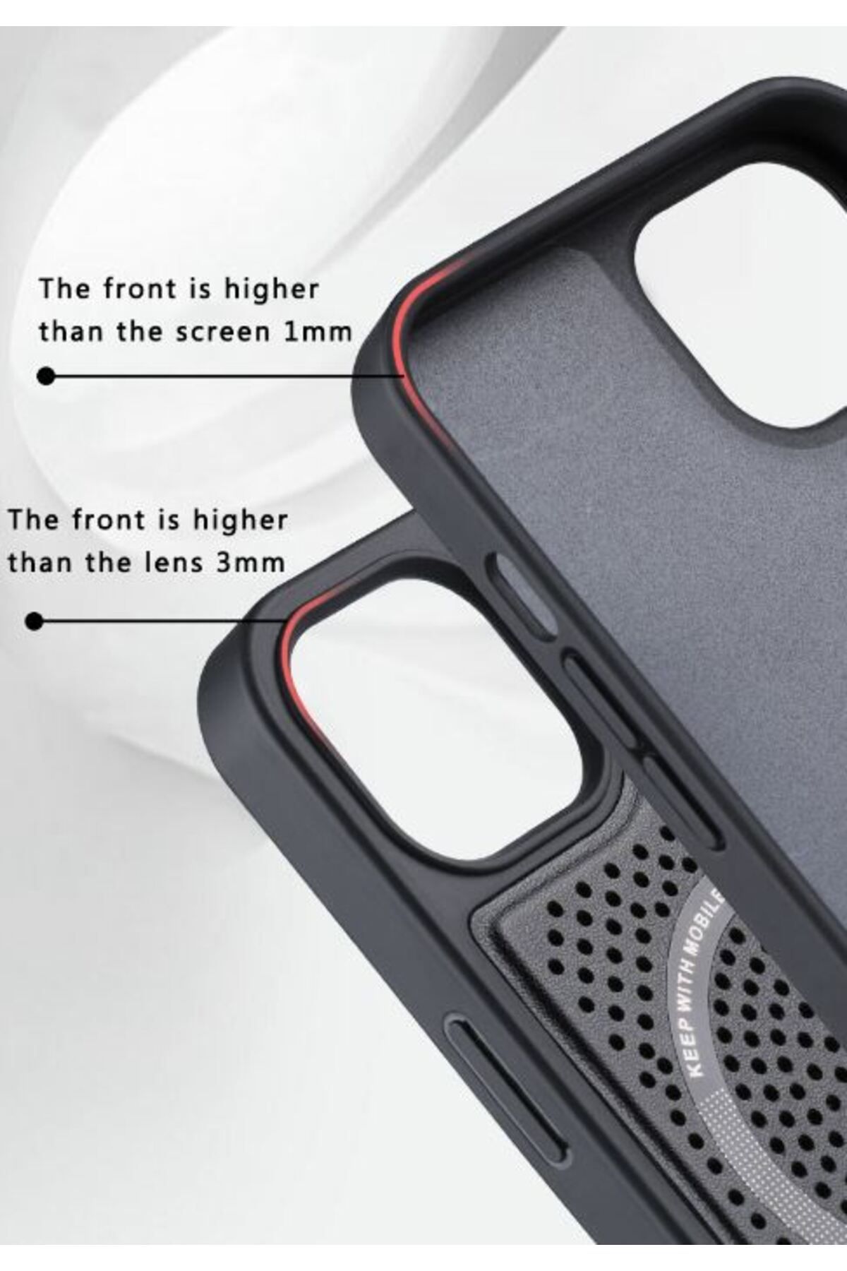 REDz Accessories-Magic Magnet Case, Magsafe, X-LEVEL, Compatible with iPhone 13, Wireless Charging, Cherry 3