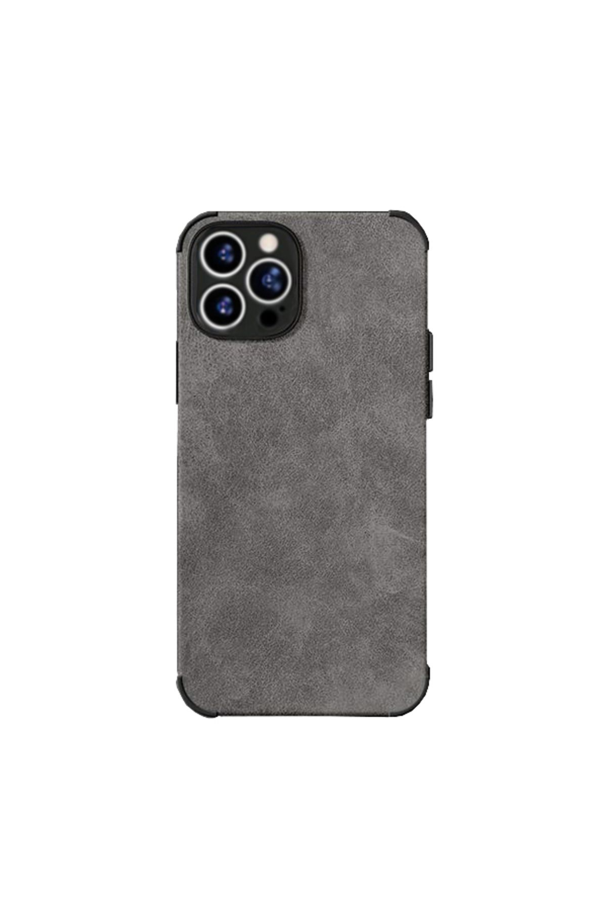 REDz Accessories Carcasă Ultrasubțire, Compatibilă Cu Iphone 14 Pro, Aspect Piele, Gri - One Size