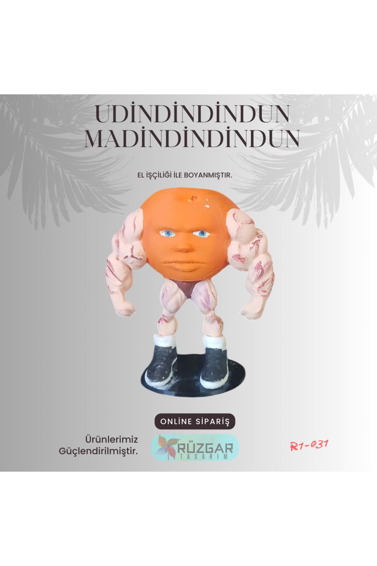 Rüzgar Tasarım Udindindindun Madindindindun Tung Tung Sahur Karakteri 8,5 cm
