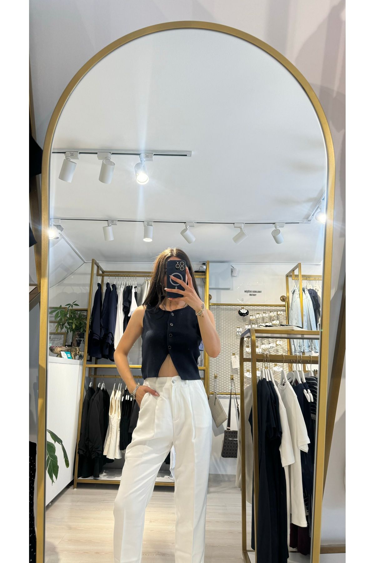 Boutique Mint Düğmeli Yelek