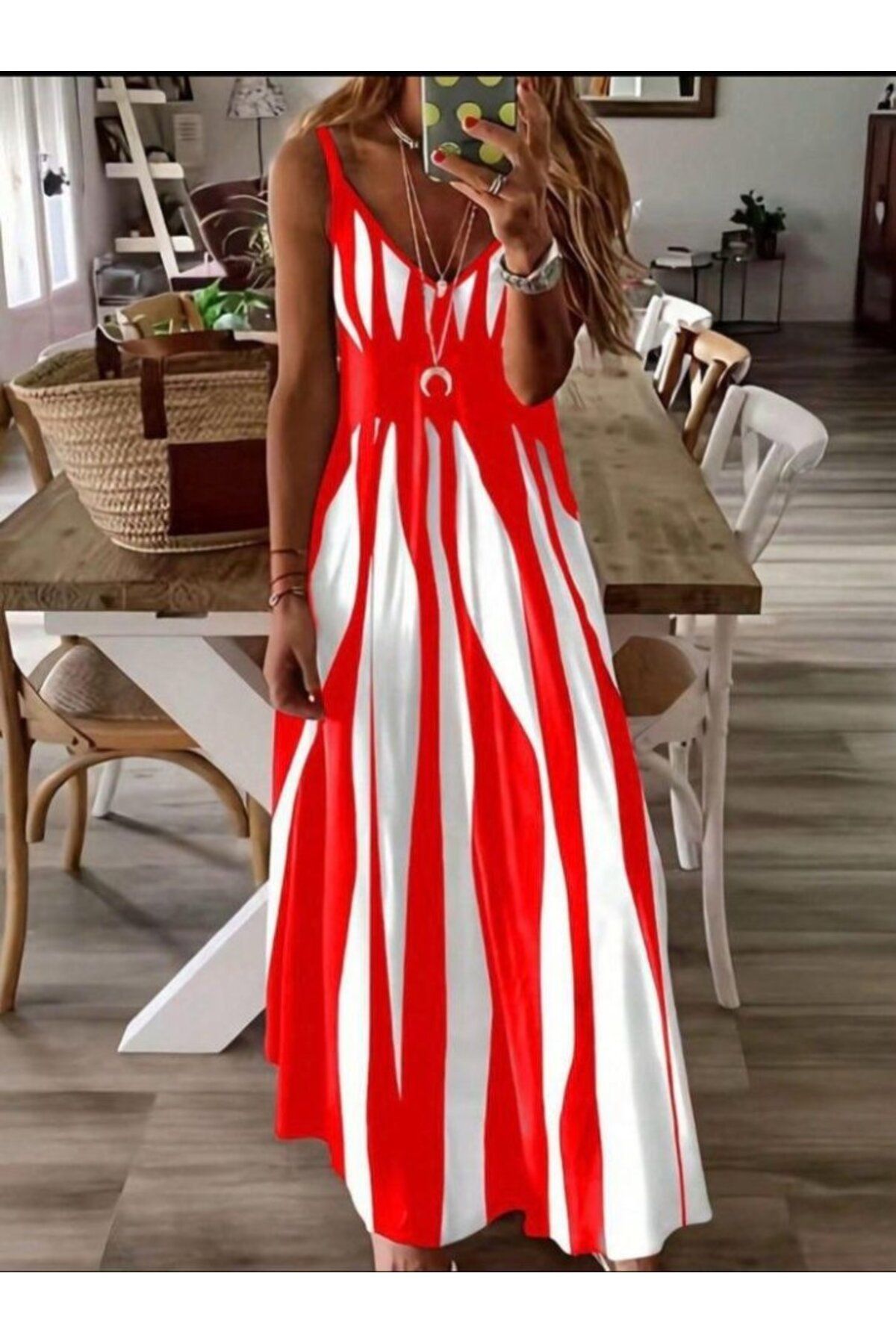 MODA Kadın Suprem Kumaş Dijital Baskılı Elbise