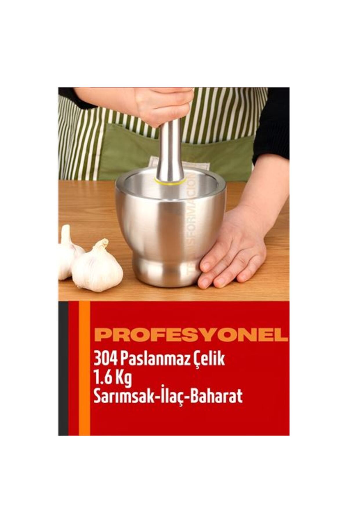 BY NEVSER Modacar Sarımsak Ezici Sarımsak Havanı 304 Paslanmaz Çelik Baharat İlaç Ezici