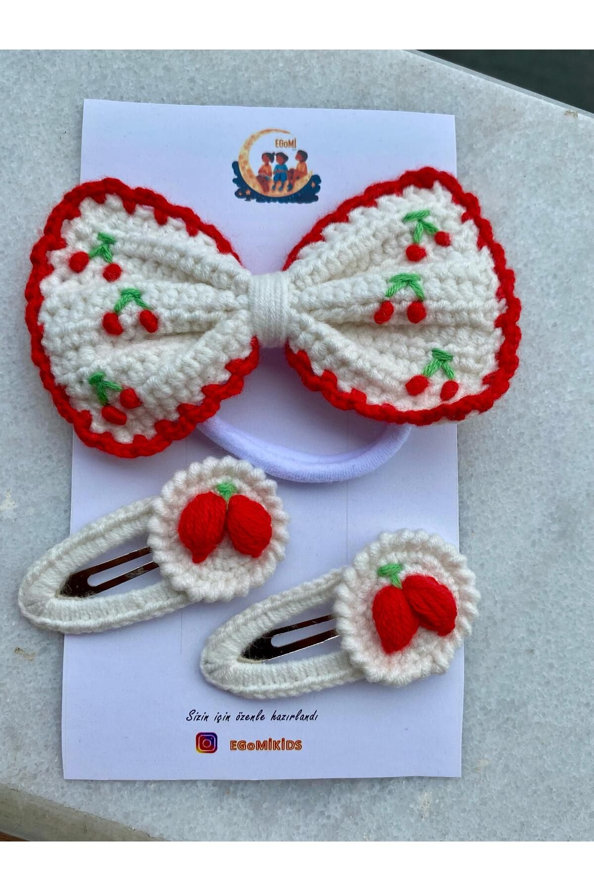EGOMİ 3'lü Kiraz Detaylı Set