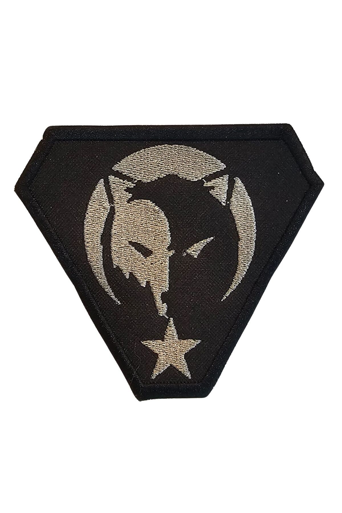 ISG Airsoft Kurt Fi̇gürlü Patch – Si̇yah Gri̇