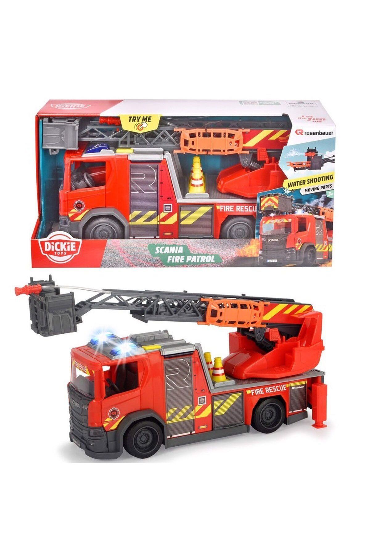 Simba 203716017038 Dickie, Scania Sesli Işıklı İtfaiye Aracı 35 cm