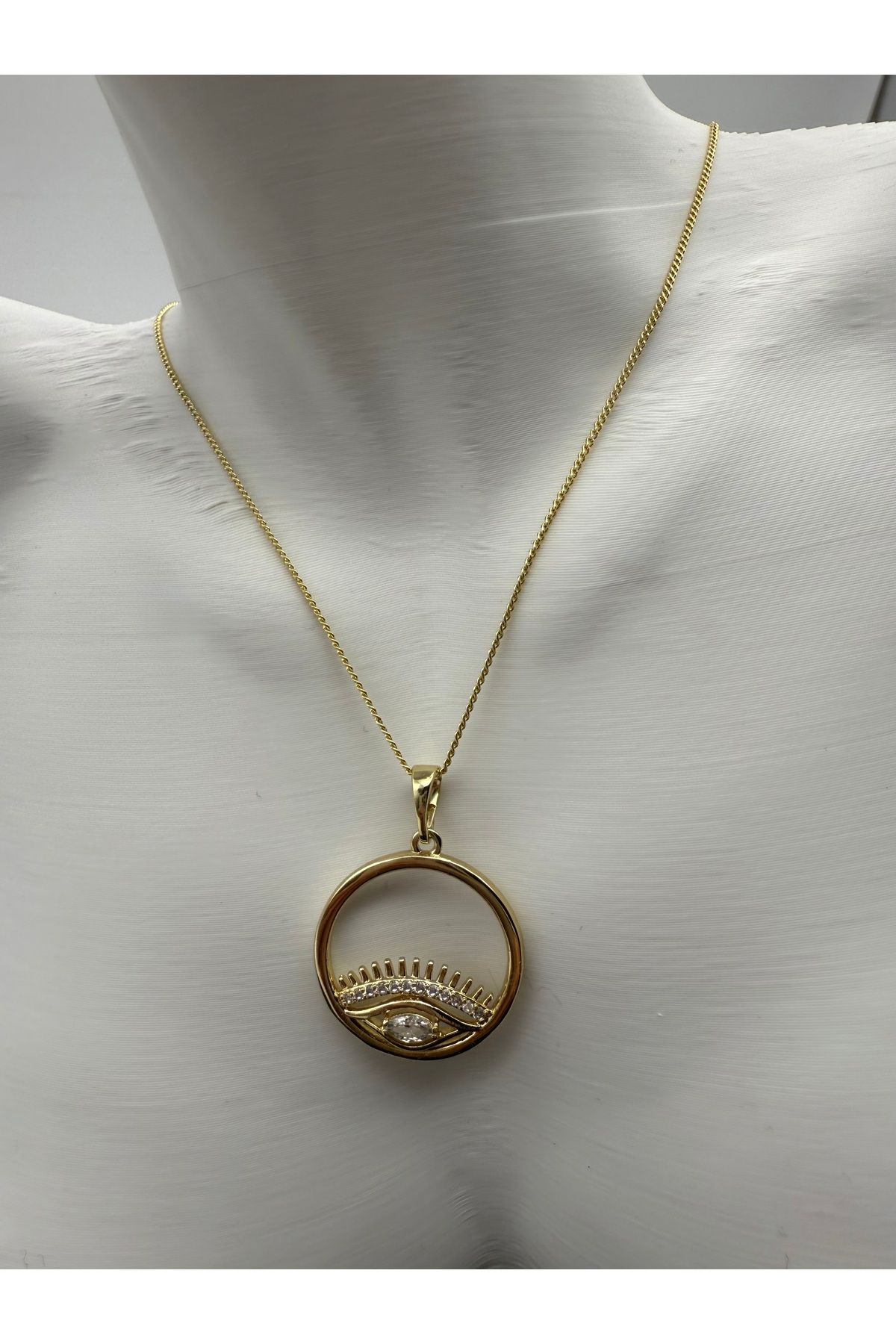 Yiyaliora Gold 14K Classic Zirkon Kolye