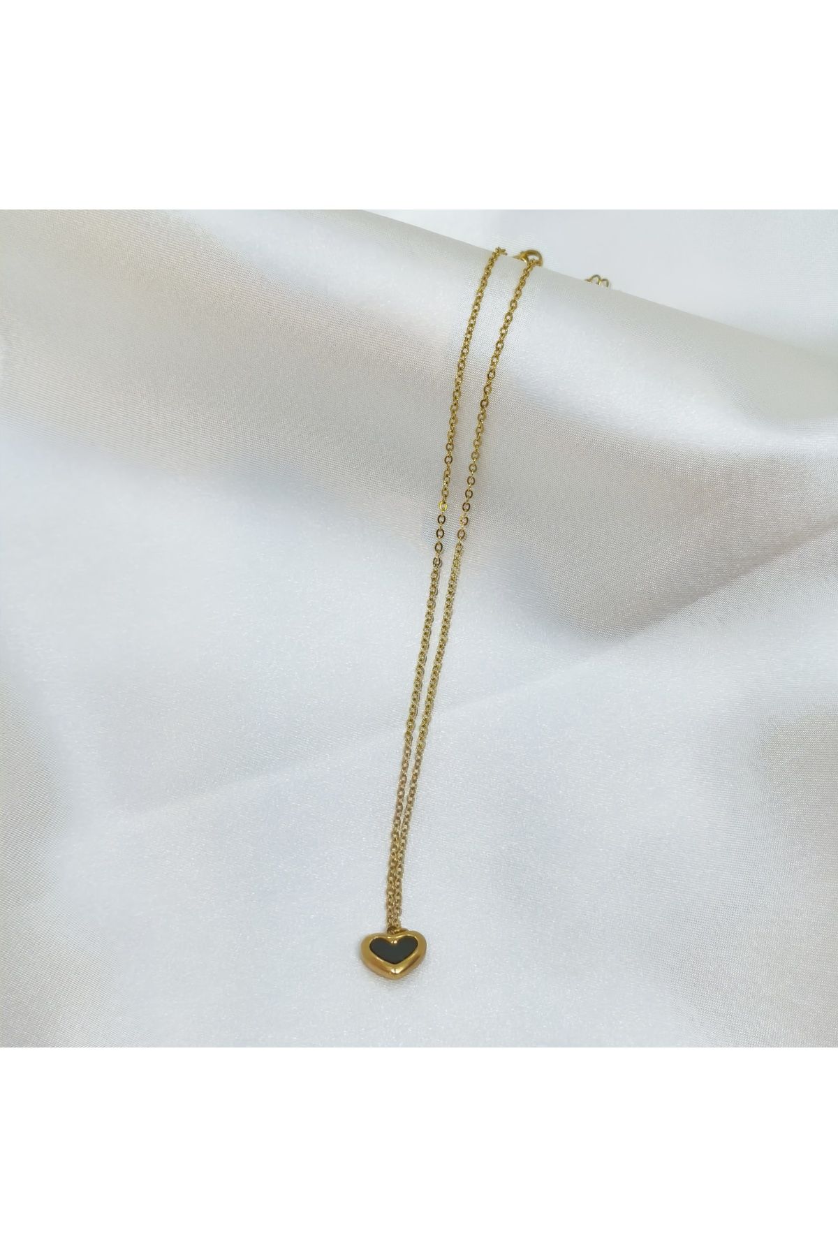 Butik Kalbim Dolu Gold Kolye