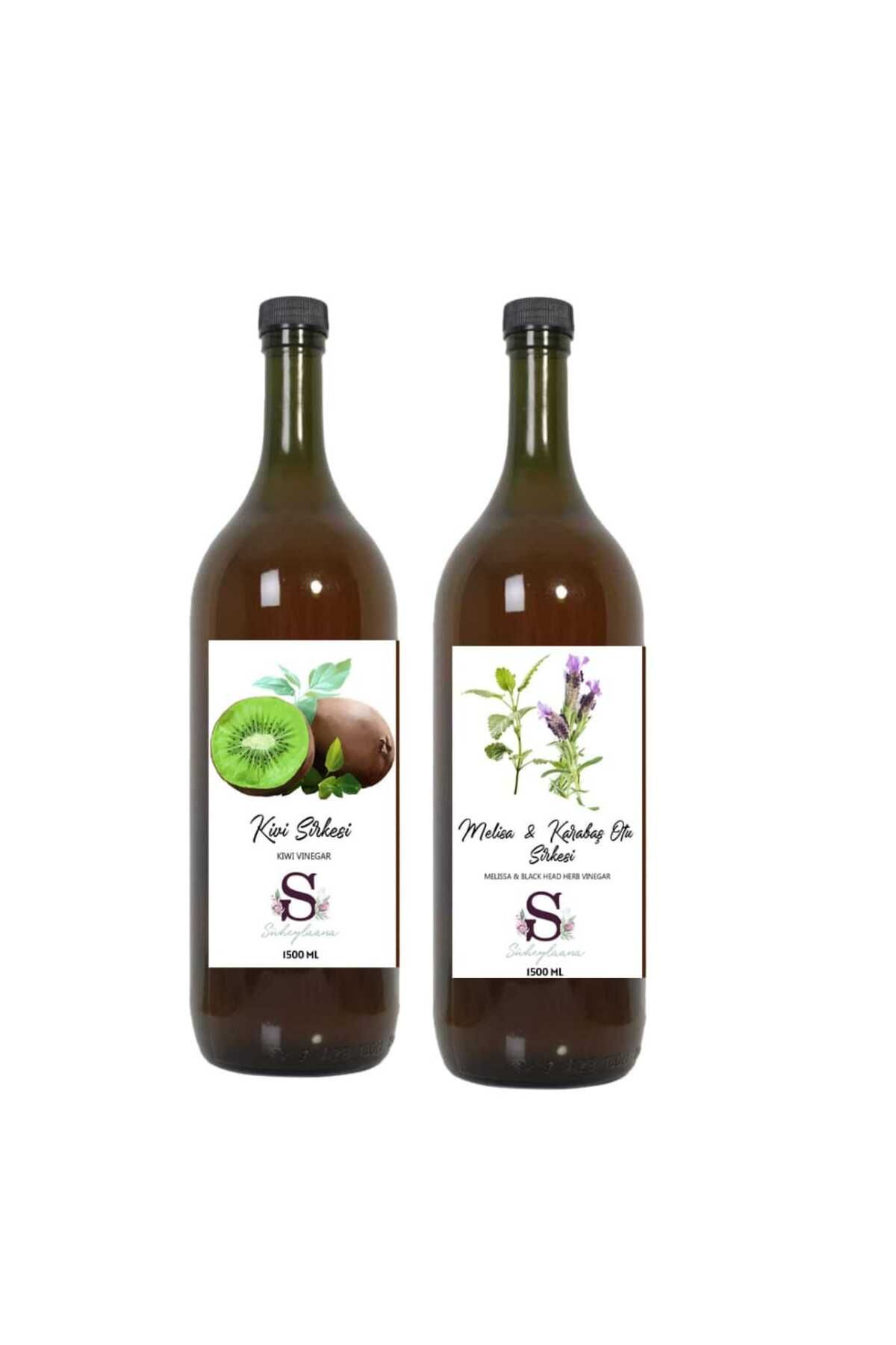 Süheylaana Doğal Kivi Sirkesi 1500 Ml - Doğal Melisa & Karabaş Otu Sirkesi 1500 Ml