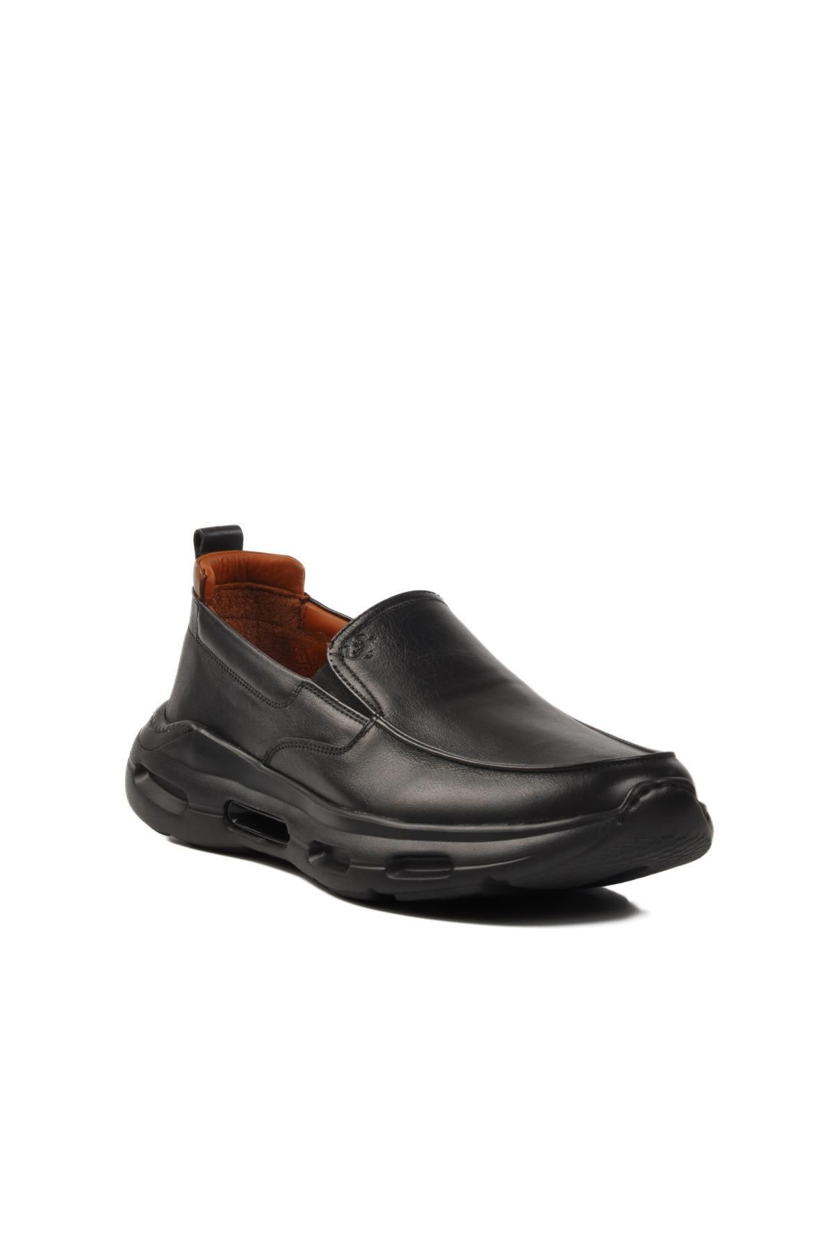 AYAKMOD Siyah Hakiki Deri Erkek Sneaker 152-21399 M