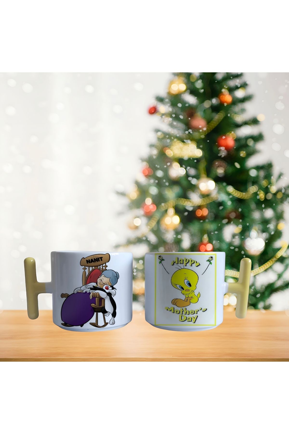 Ghostbusters Anneler günü tweety ve granny Porselen Fincan / Kupa -mug