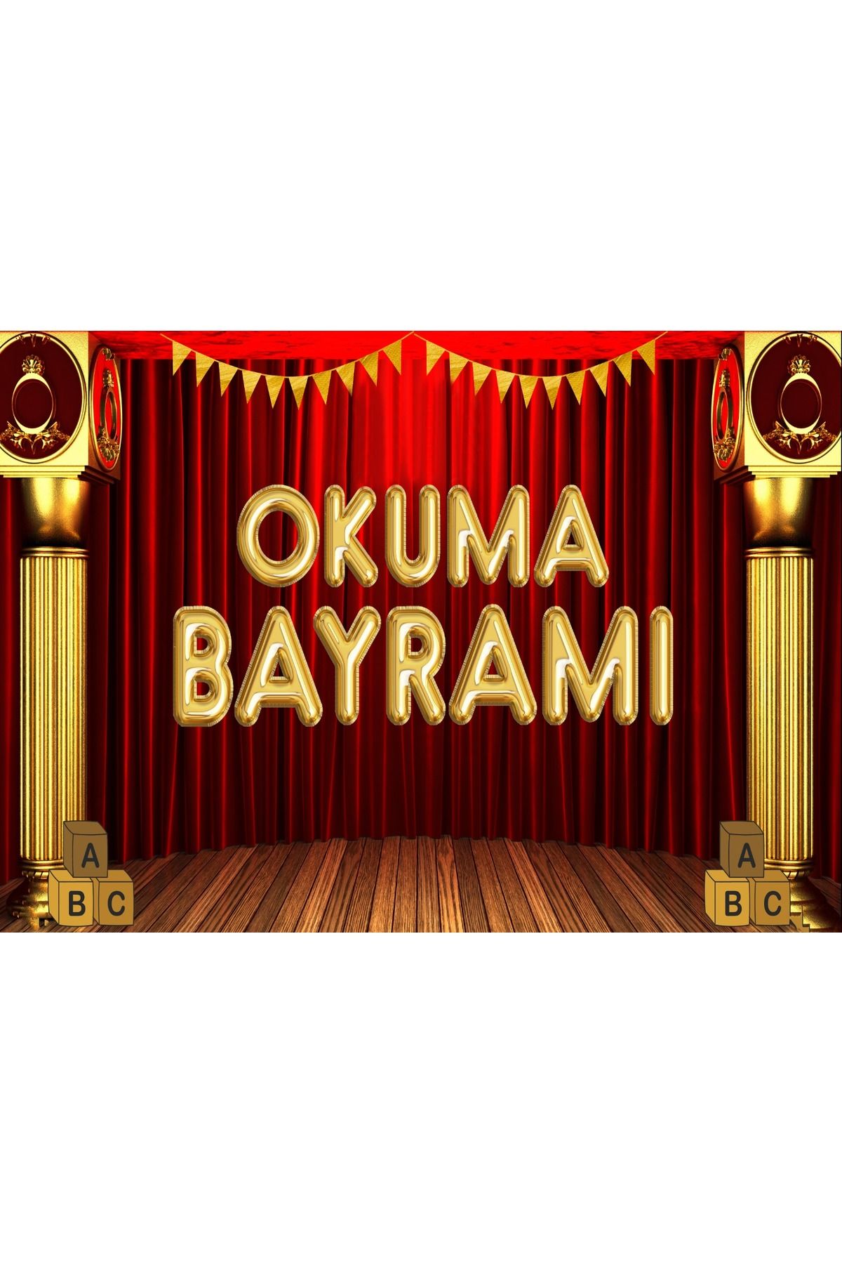 Nişantaşı Grup 150x200 Organizasyon. Okul etkinlik Fon Okuma BAYRAMI