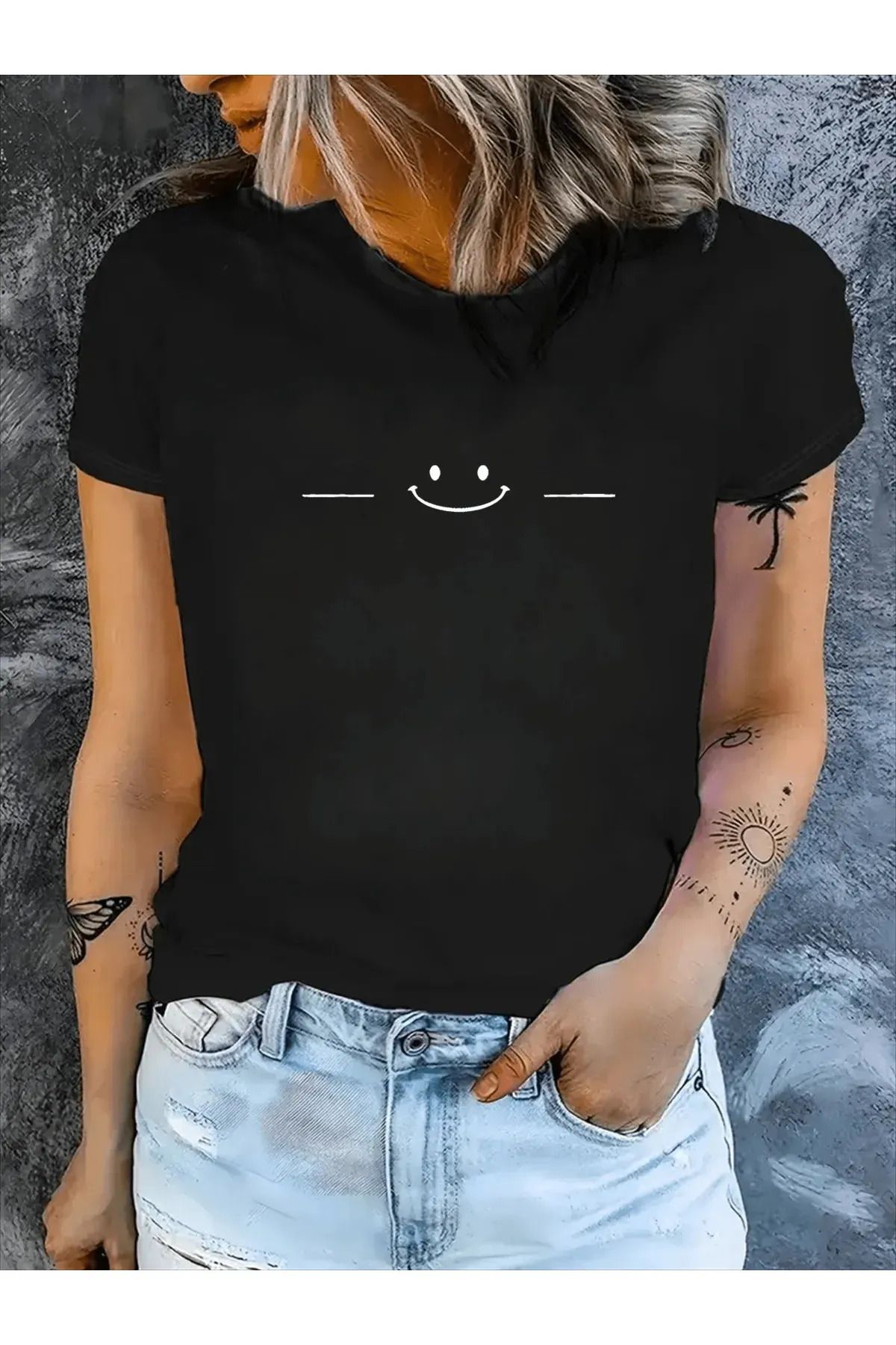 FeaR LeeS Smile Baskılı Oversize T-shirt