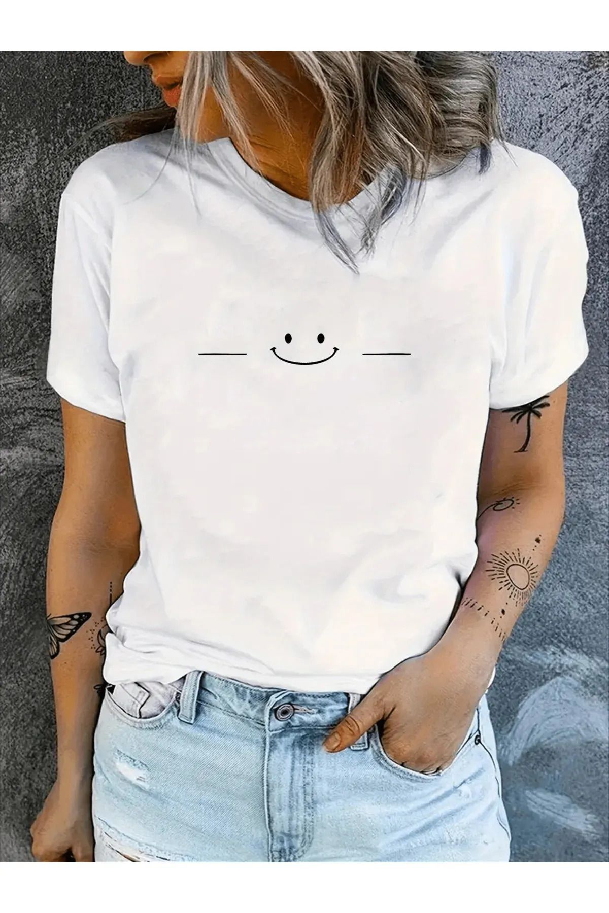 FeaR LeeS Smile Baskılı Oversize T-shirt