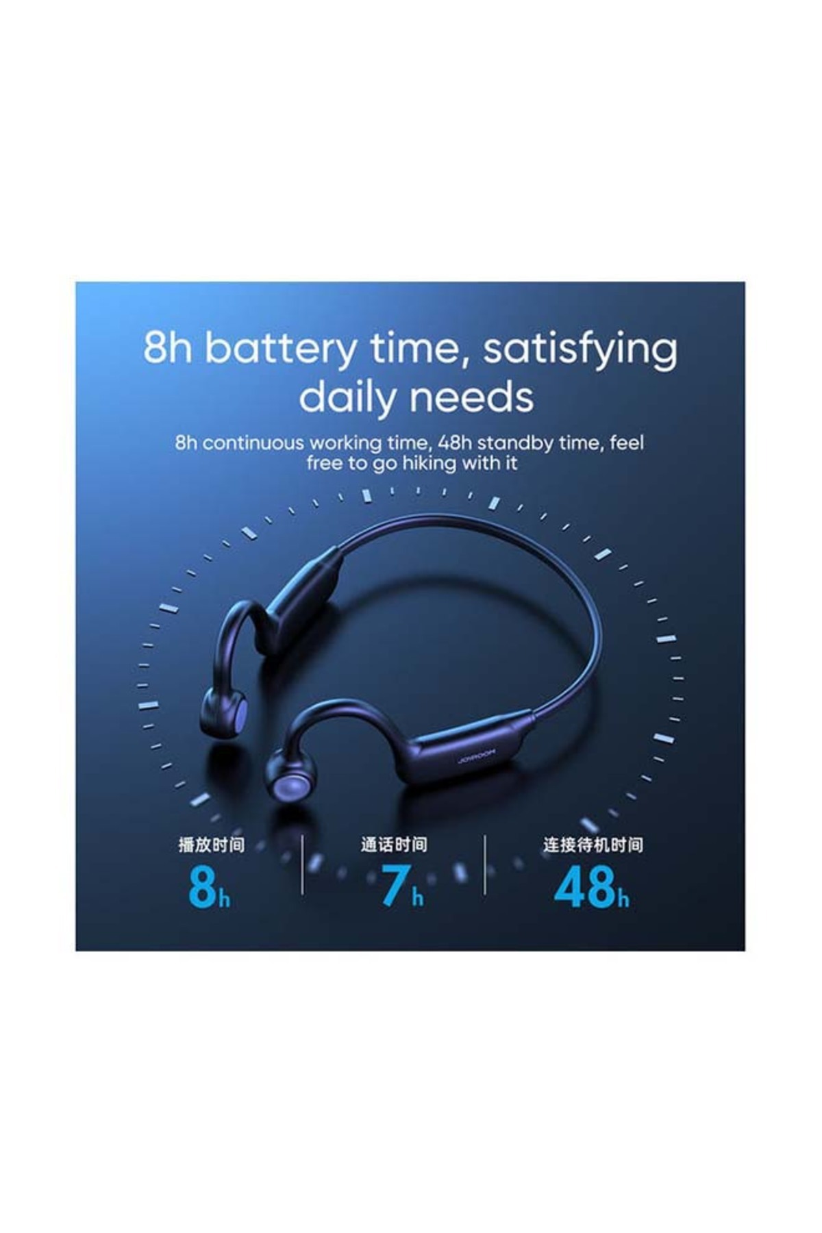 Joyroom-BT Wireless Neck Hang Air Conduction Earphones Black 5
