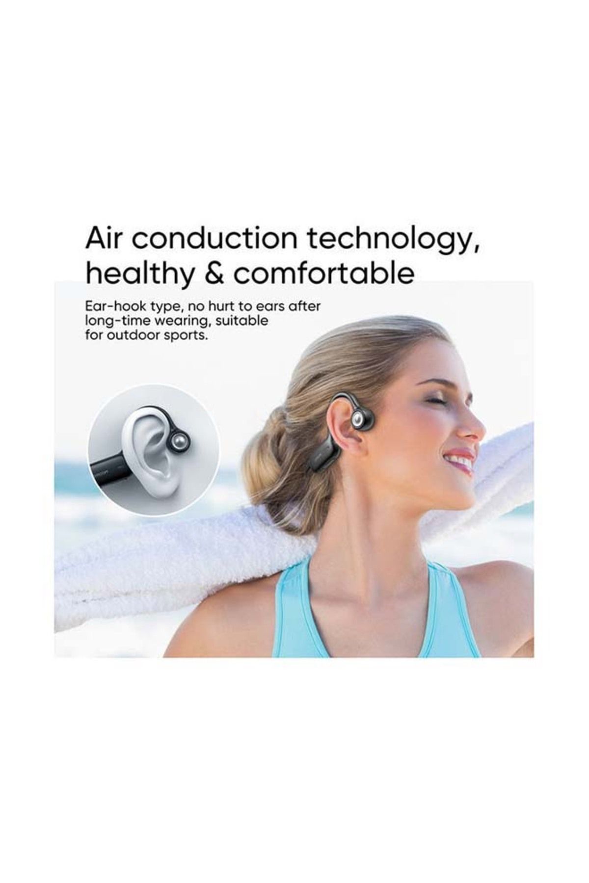 Joyroom-BT Wireless Neck Hang Air Conduction Earphones Black 6
