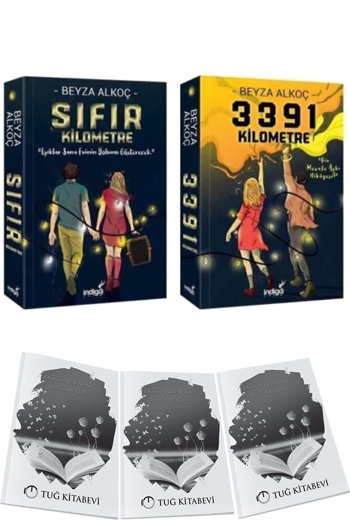 İndigo Kitap Sıfır Kilometre ve 3391 Kilometre 2li Set + Hediyeli