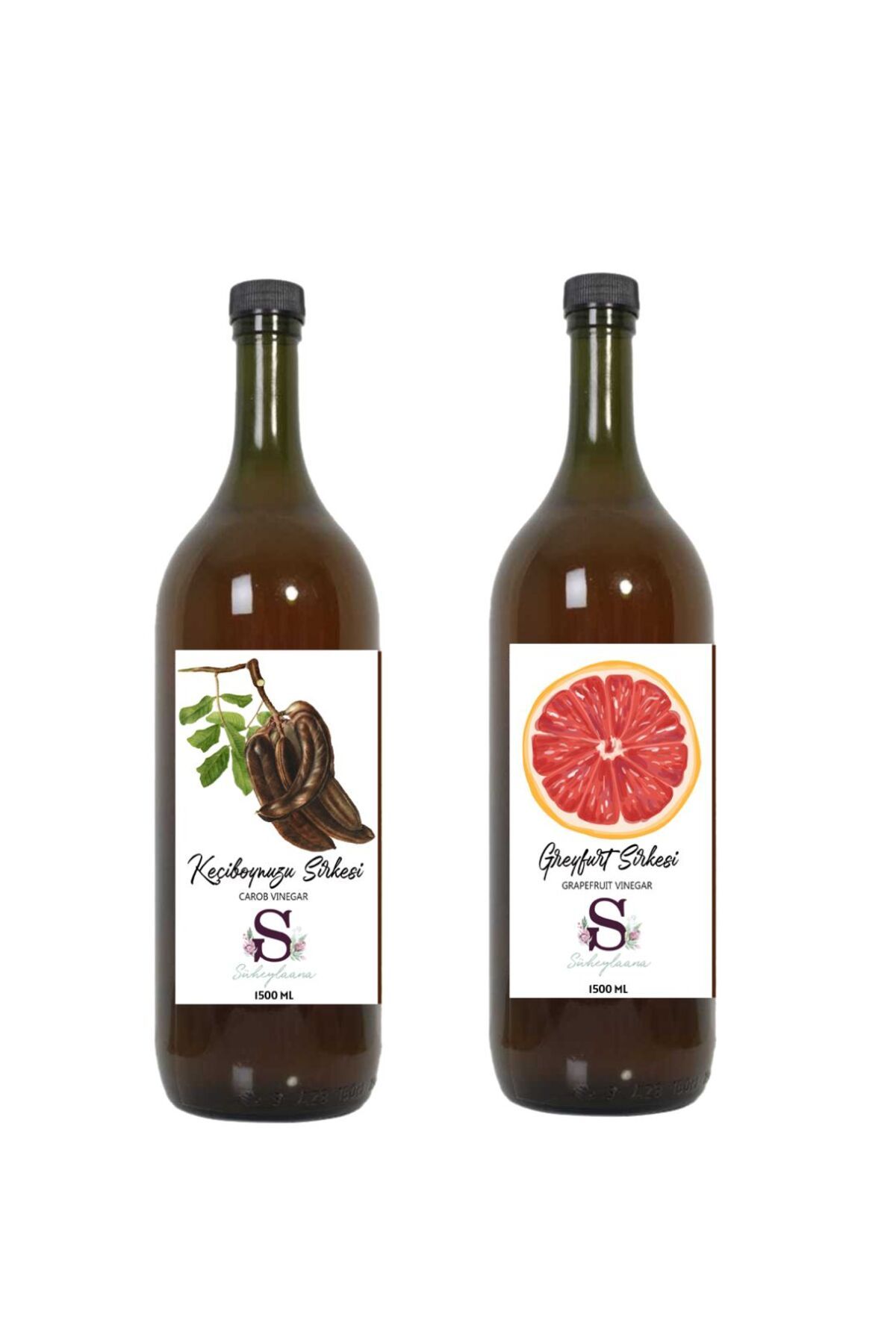 Süheylaana Doğal Keçiboynuzu Sirkesi 1500 Ml - Doğal Greyfurt Sirkesi 1500 Ml