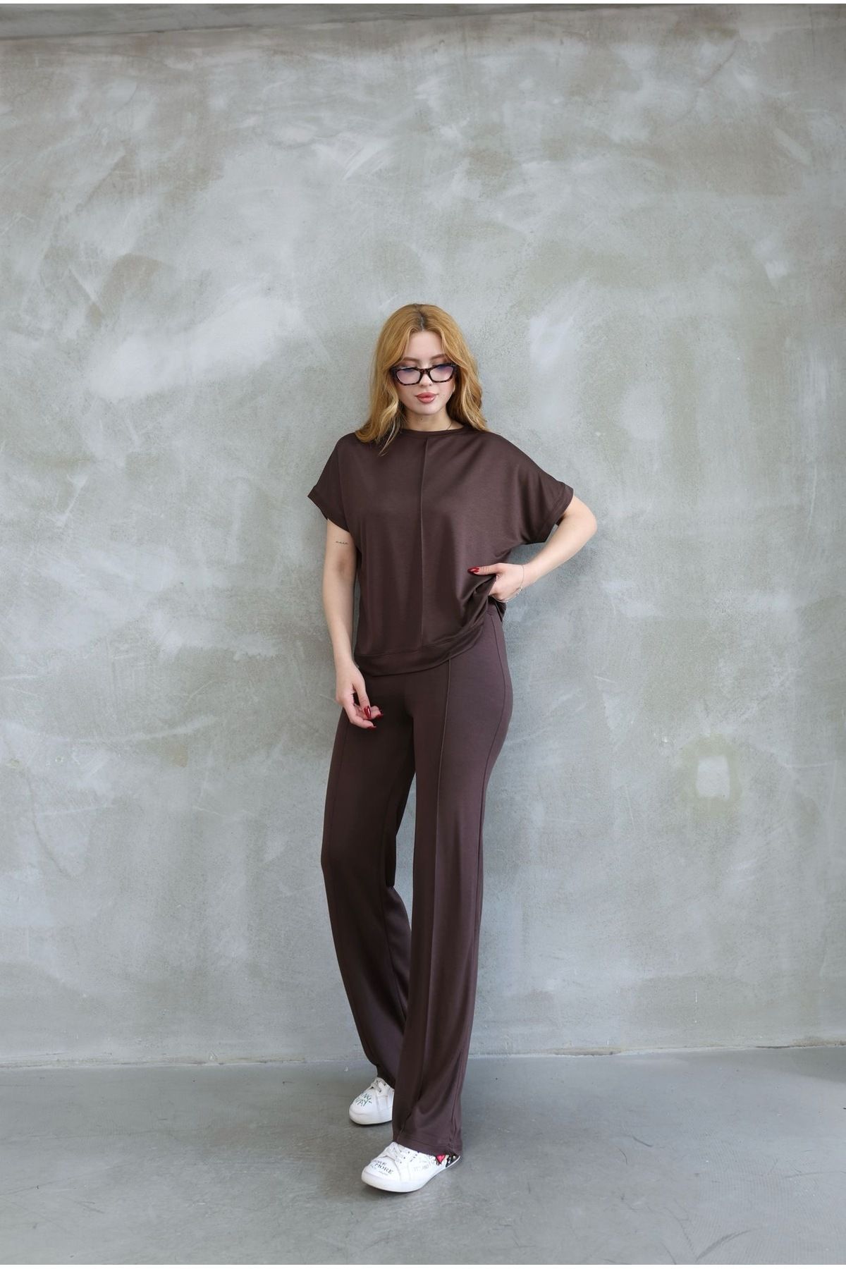 ANKA BOUTIQUE Modal kısa kol eşofman takımı