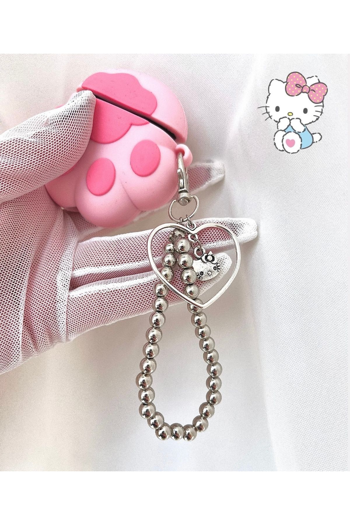 bohemian takı tasarim Hello Kitty Airpods Charmı Çanta Charmı Anahtarlık