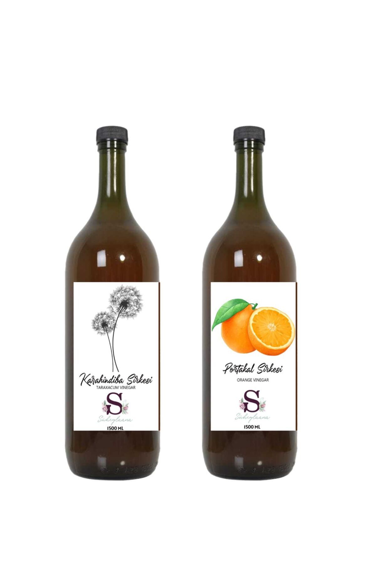Süheylaana Doğal Karahindiba Sirkesi 1500 Ml - Doğal Portakal Sirkesi 1500 Ml