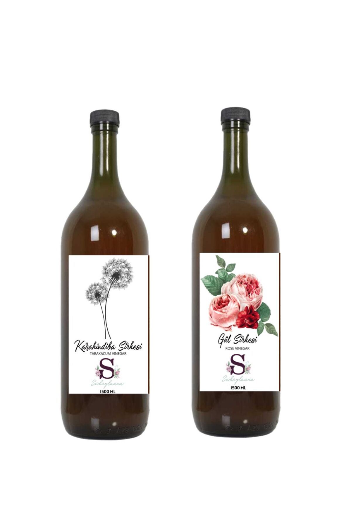 Süheylaana Doğal Karahindiba Sirkesi 1500 Ml - Doğal Gül Sirkesi 1500 Ml